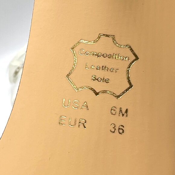 Nina Womens 6 Ivory White Satin Feather Embellished Heels Dress Sandals Shoes - Picture 13 of 14